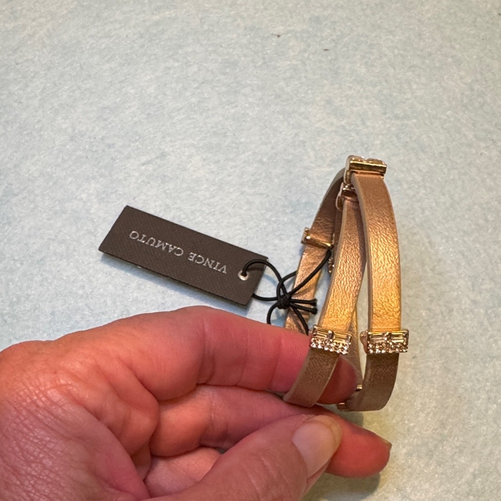 Vince Camuto Metallic Leather Bracelet